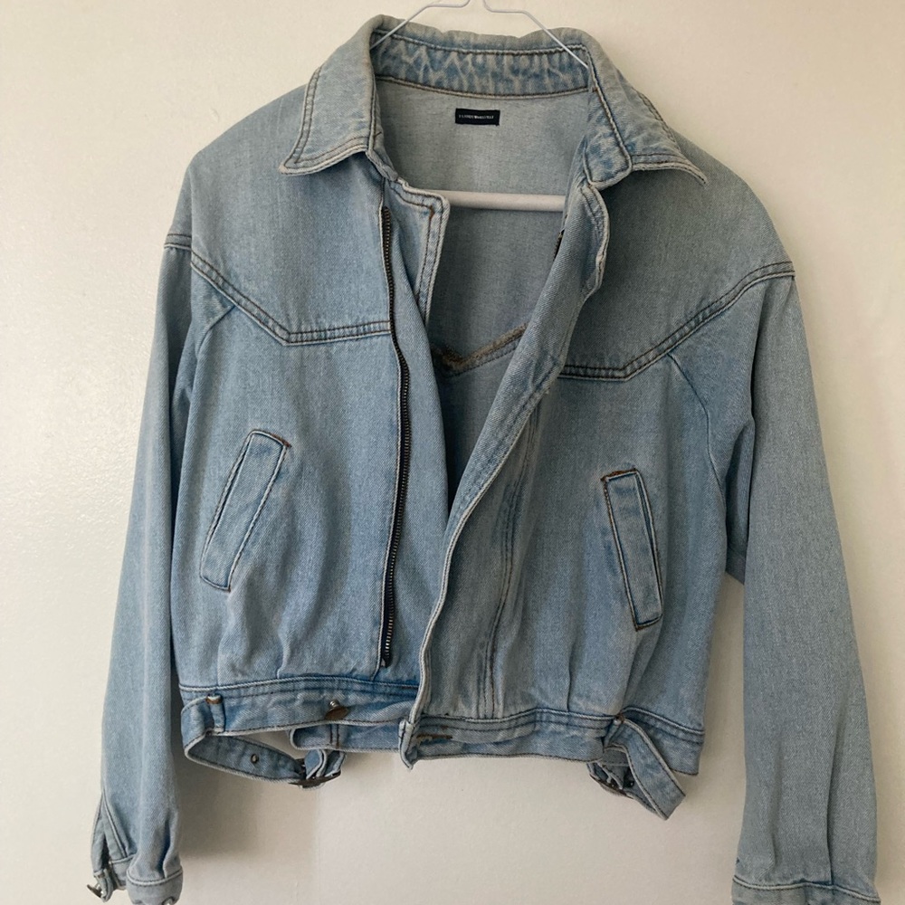 Brandy Melville Blue Jean Jacket Cropped Vintage Style